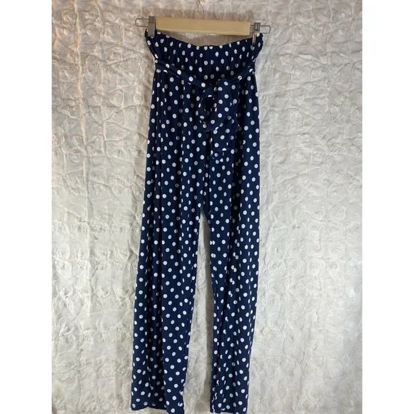 MELISSA PAIGE “on the dot” blue white Pants - Picture 2 of 6